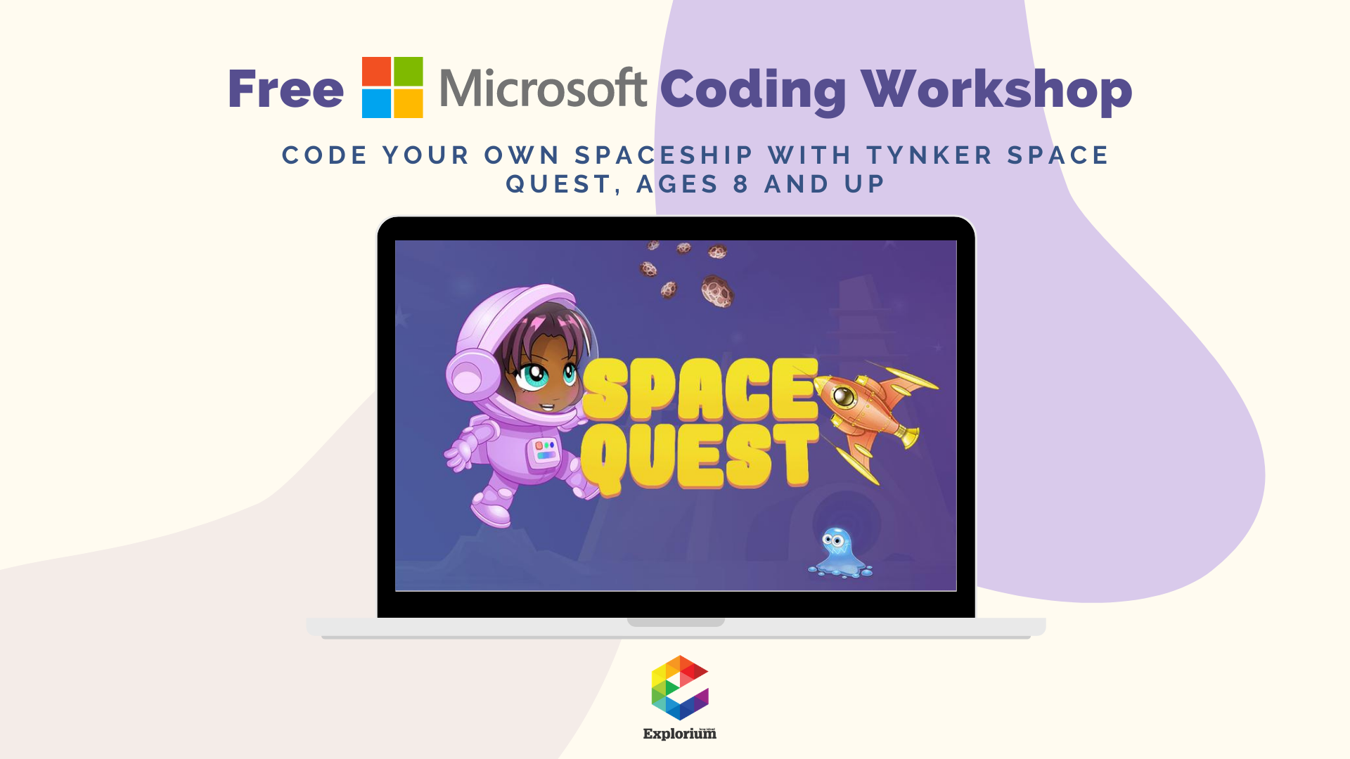 Code your Own Spaceship Tynker Space Quest workshop event - feb 18th