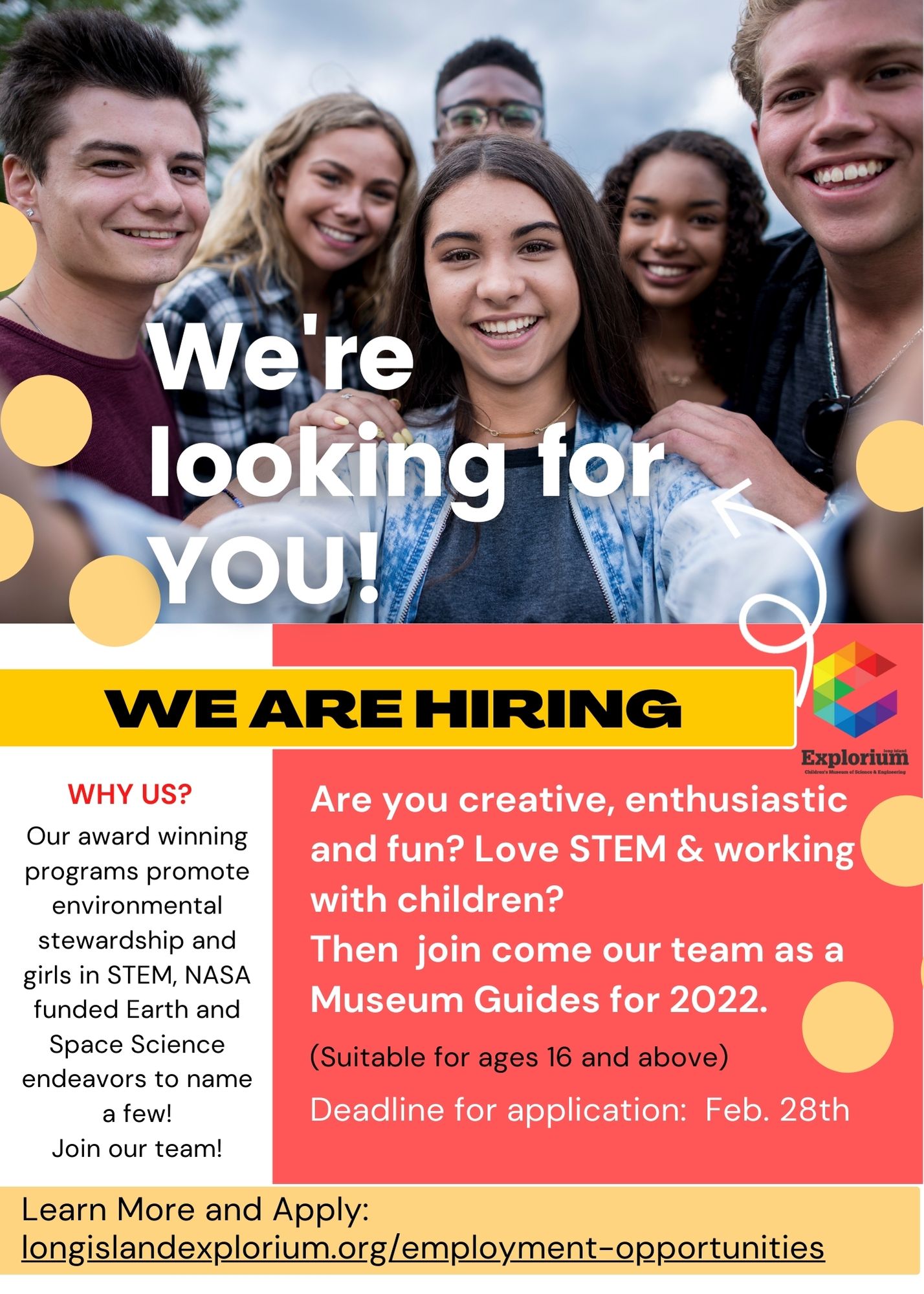 Museum Guides Recruitment flyer 2022
