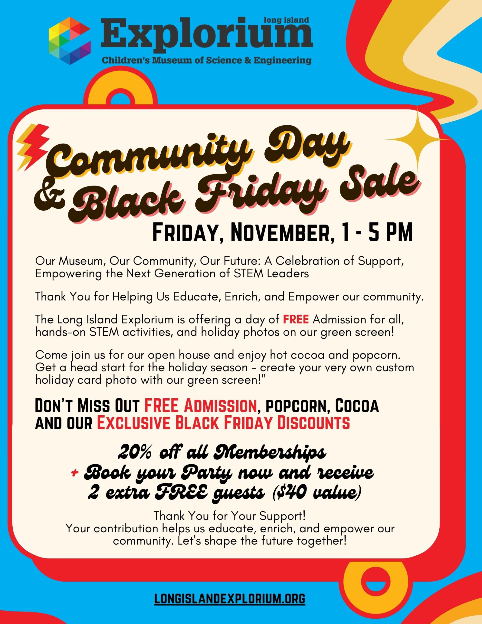 Community Day and Black Friday Flyer